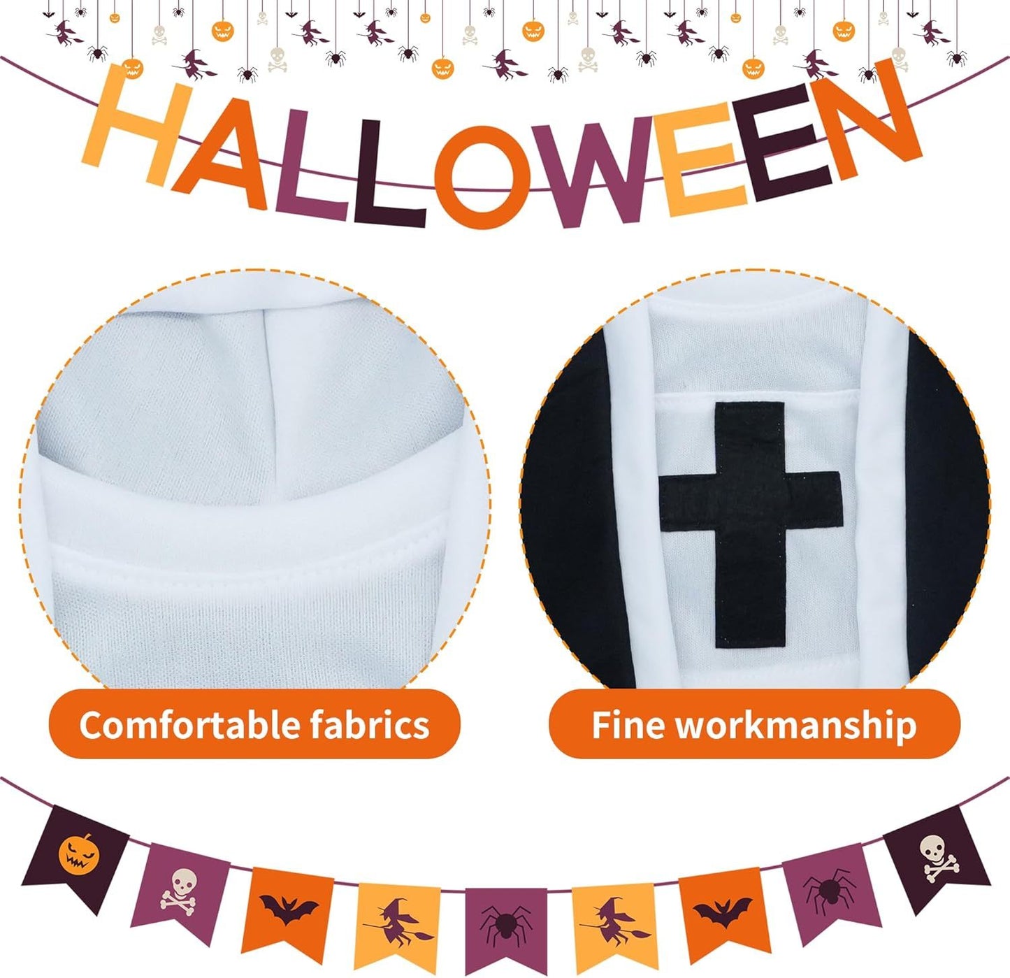 Costume da Suora per Cani e gatti - Modello "PET SHOW" Speciale Halloween - Dog Moda