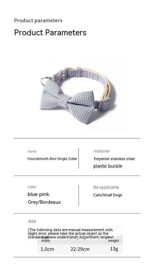 Collare Elegante per Cani con Fiocco – Regolabile in 4 Colori by Dog Moda
