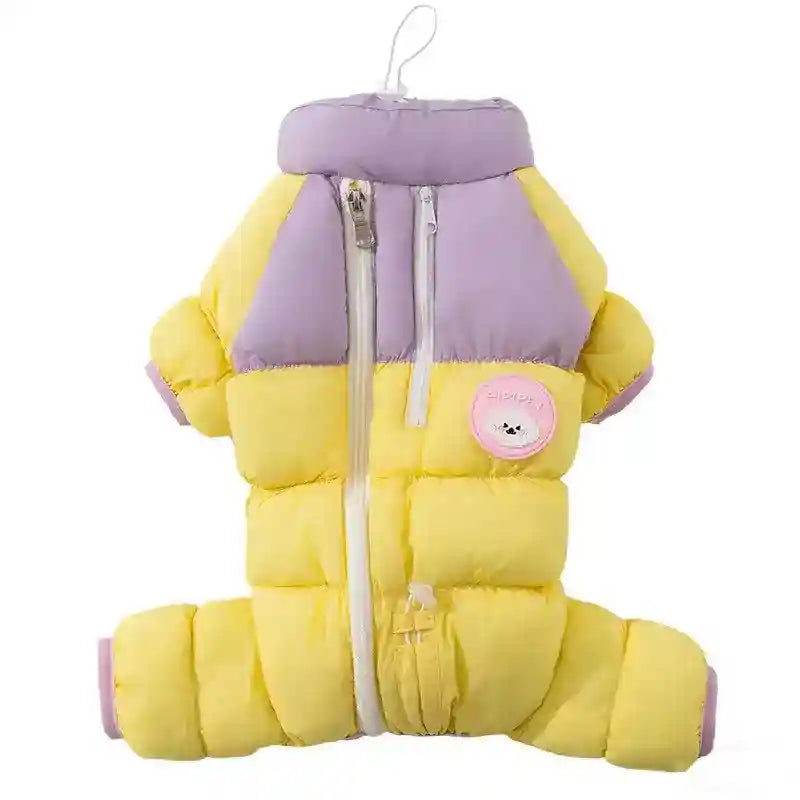 Autumn And Winter Dog High-end Macaron Thickened Zipper Bear Warm Four-legged Cotton-padded Jacket, Cat Cotton-padded Jacket, Pet Clothes by Dog Moda