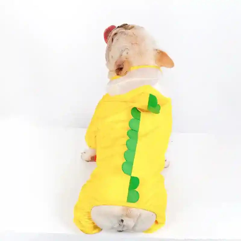 Impermeabile per Cani Giallo con Visiera "Dino" – Protezione e Stile per il Tuo Amico a Quattro Zampe by Dog Moda