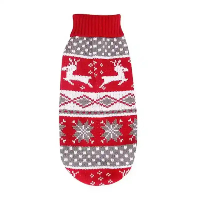 Maglione Natalizio Rosso con Ricamo per Cani – Stile e Comfort per le Feste by Dog Moda