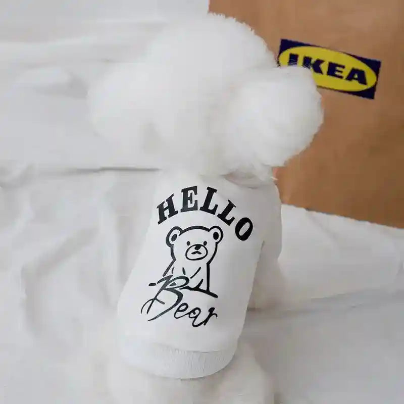 Felpa per cani "Ciao Orsetto!" – Stile e comfort per il tuo amico a quattro zampe by Dog Moda