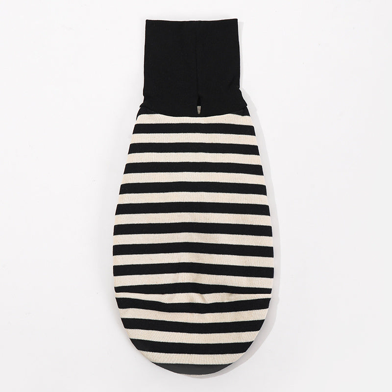 Maglia per Levrieri "Chouchou Pet" a Righe con Collo Alto Ripiegabile