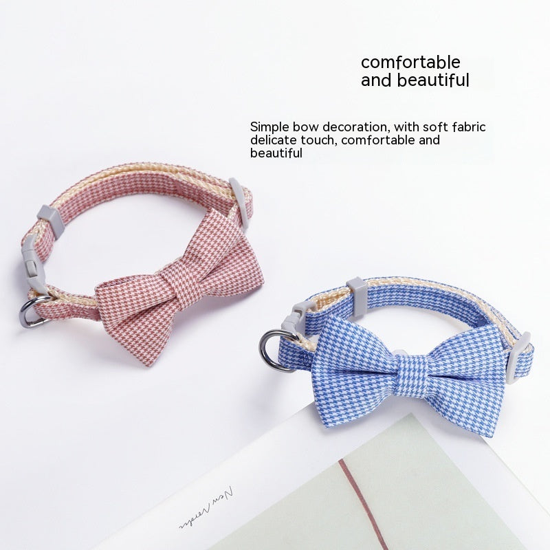 Collare Elegante per Cani con Fiocco – Regolabile in 4 Colori