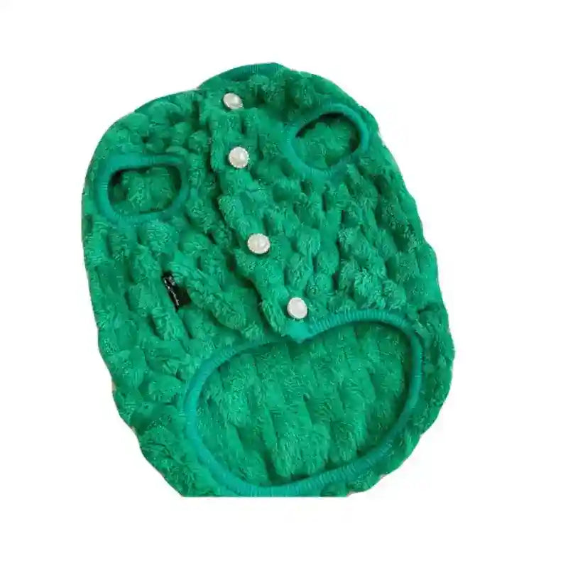 Cappottino Smanicato Camino Pile - Smeraldo Rosa Agata by Dog Moda