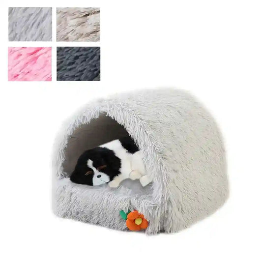 Cuccia Grotta in Pile per Gatti e Cani Piccoli – Morbida & Calda by null