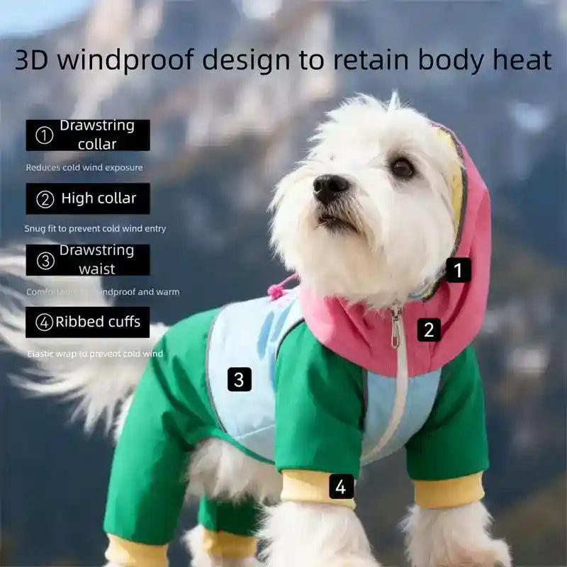 Impermeabile Cani NuvolaStile con Cappuccio Riflettente by Dog Moda