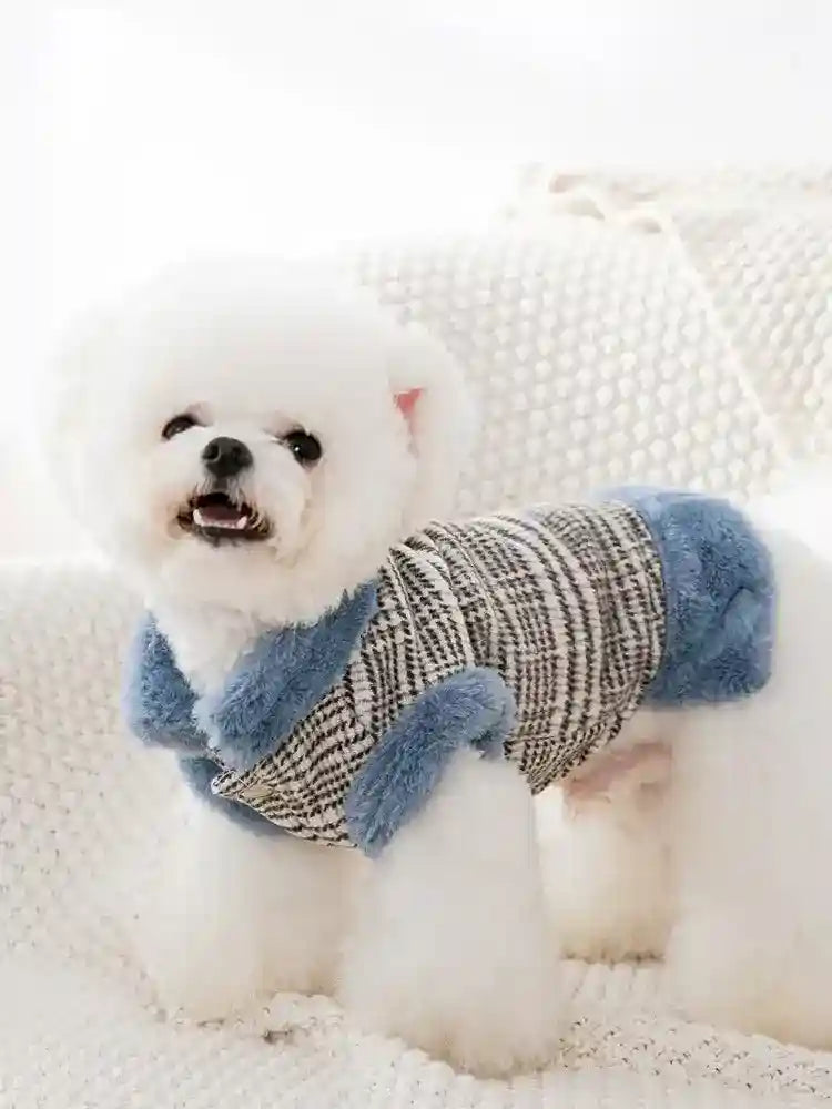 Cappottino per cani "Cleo" in pile smanicato con pettorina | DogModa by Dog Moda