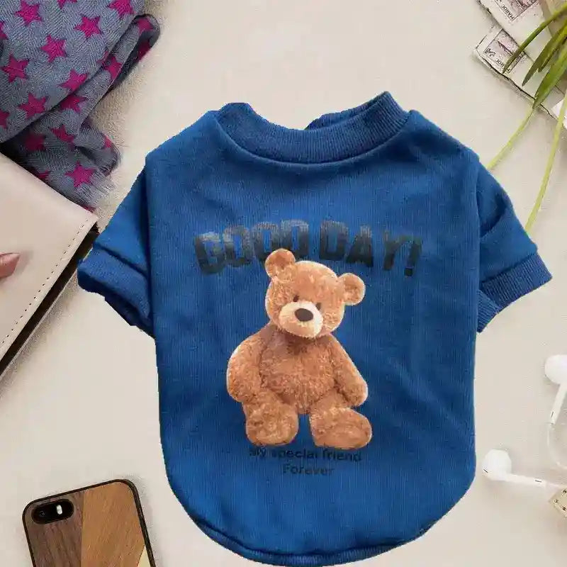 Felpa per cani con stampa orso "Good Day" – Stile e comfort per il tuo cane by Dog Moda