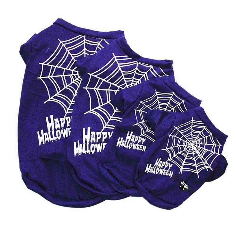 Maglietta per cani con ragnatela "Happy Halloween" by Dog Moda
