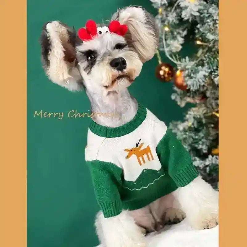 Maglione Natalizio con Renna per Cani e Gatti – Perfetto per le Festività by Dog Moda