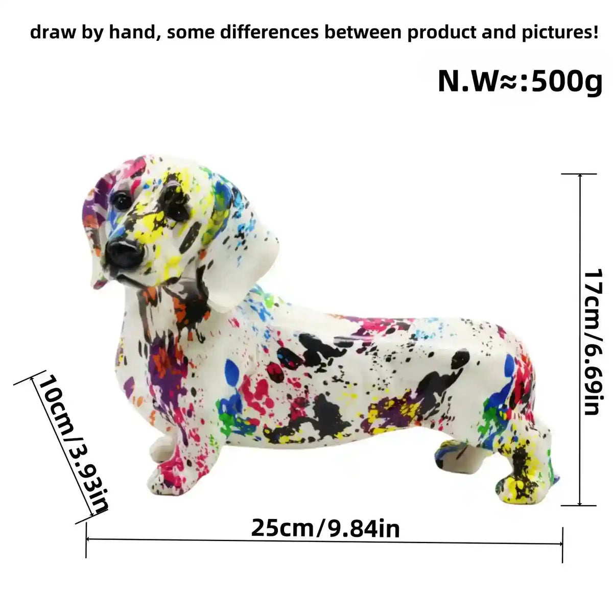 Statua Decorativa Bassotto Colorata - Idea Regalo Originale by Dog Moda