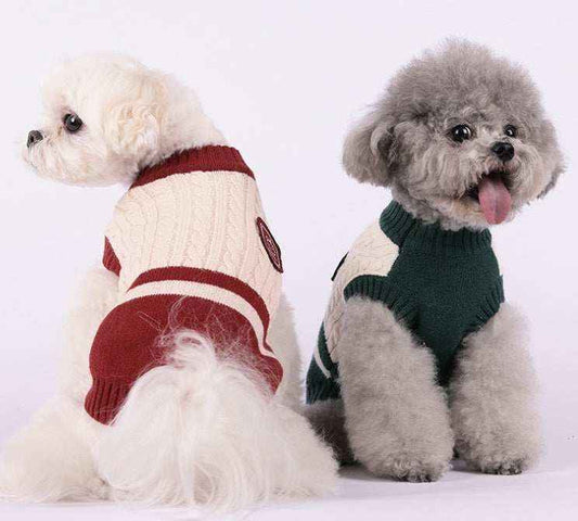 Maglioncino Ricamato Elasticizzato per Cani – Marca Cheepet - Dog Moda