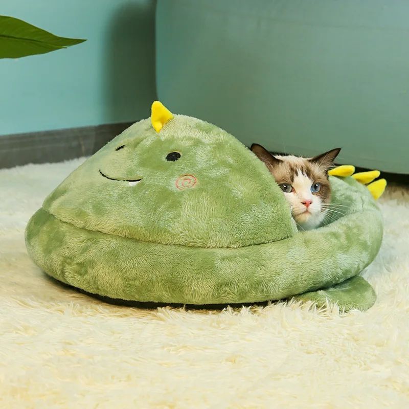 Semi-covered dog and cat bed "Sibilla dei Felines" - Cosy and Warm