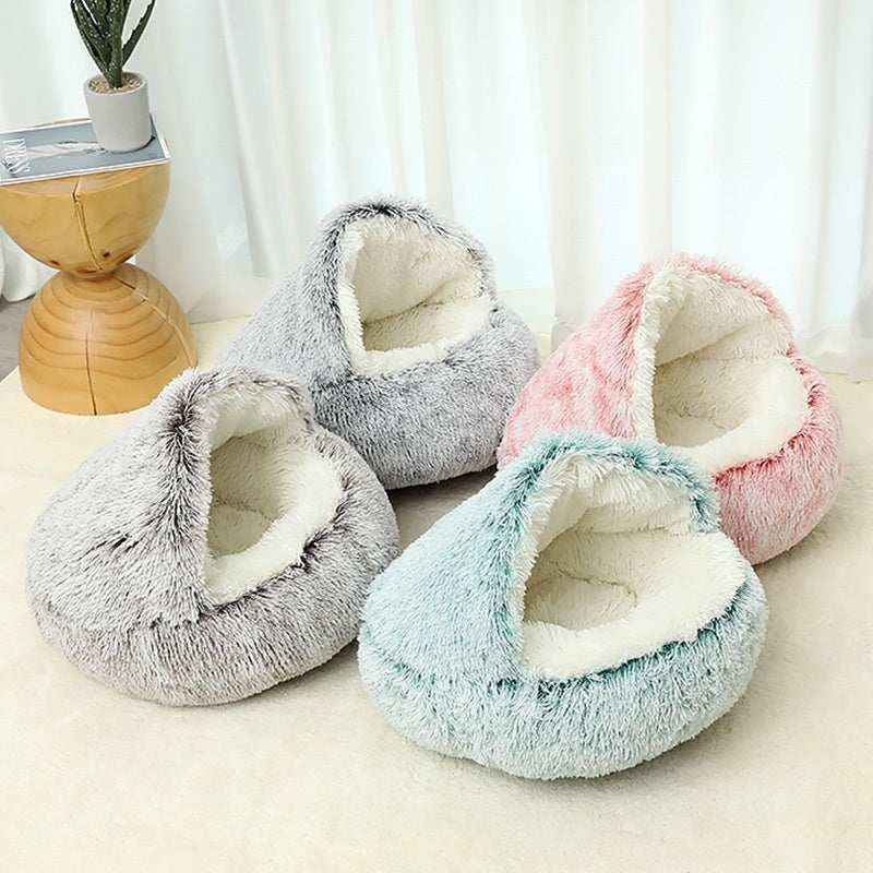 Cuccia per cani in pile con copertina