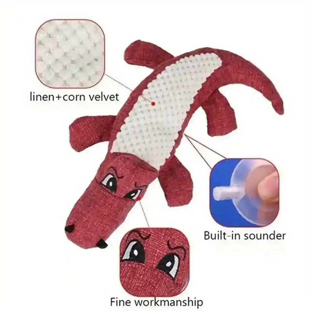 Giocattolo per Cani in Peluche Resistente ai Morsi Croccodino by Dog Moda