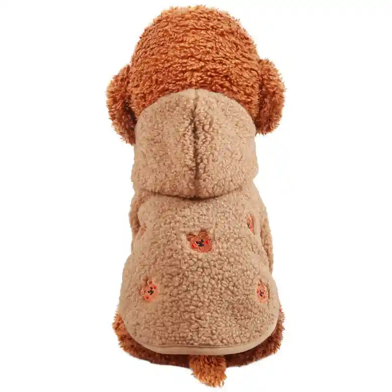 Cappotto Pile Cani Ricamo Orsetto - Caldo e Morbido by Dog Moda