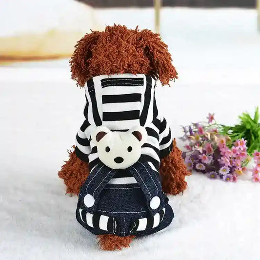 TeddyStyle - Vestitino Elegante per Cani con Salopette o Gonnellina - Dog Moda
