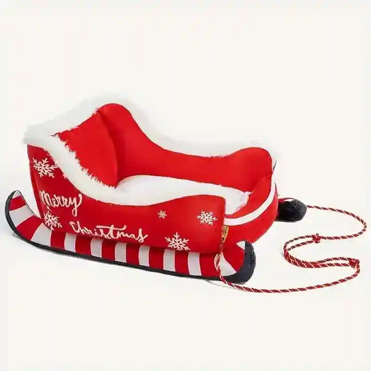 Cuccia Natalizia Cane e Gatto | Slitta Babbo Natale in Tessuto Caldo by Dog Moda