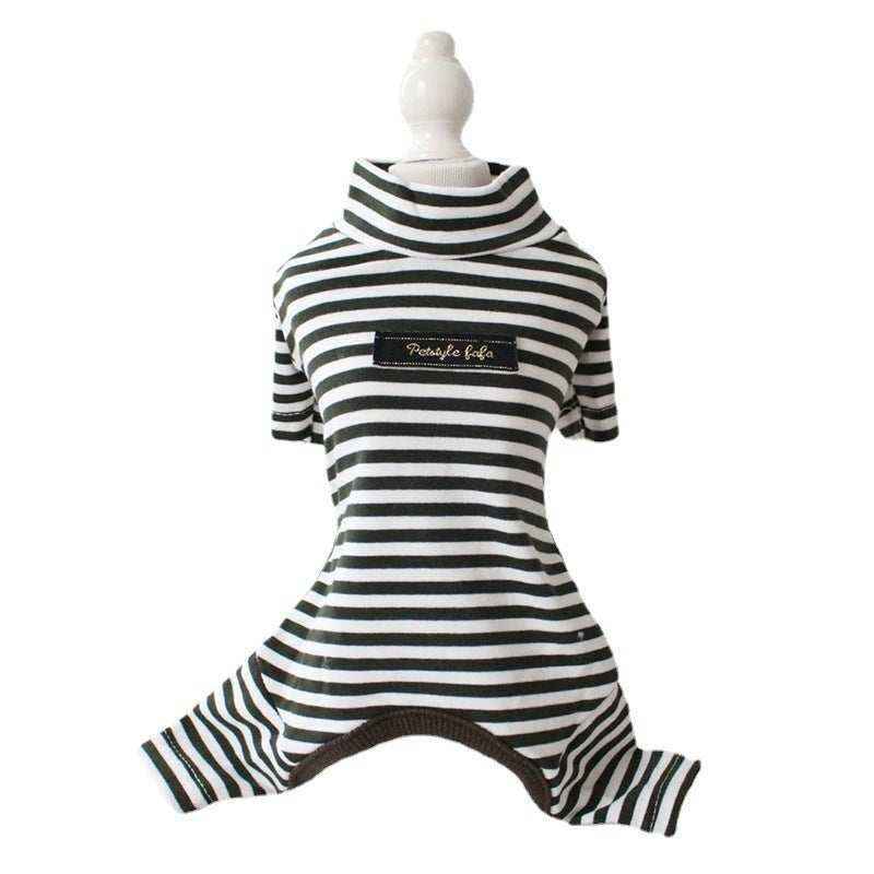 Tuta Pigiama per Cani a Righe con Quattro Zampine – Morbido Cotone by Dog Moda