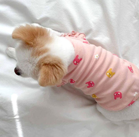 Maglia per Cani "Cute" con Orsetti – Smanicata Rosa o Bianca
