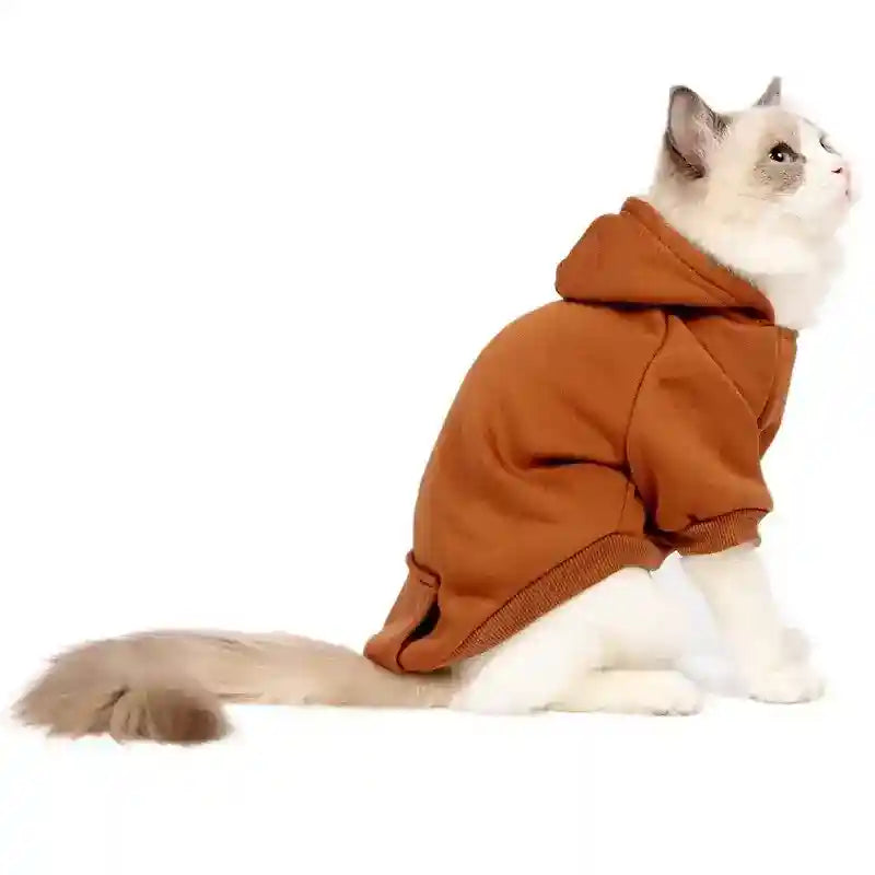Maglia per Gatti con Cappuccio "Basic" e Taschino by Dog Moda