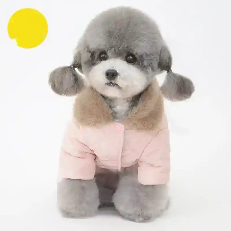 Cappottino Square Trapuntato 4 Zampe con Colletto Pile by Dog Moda
