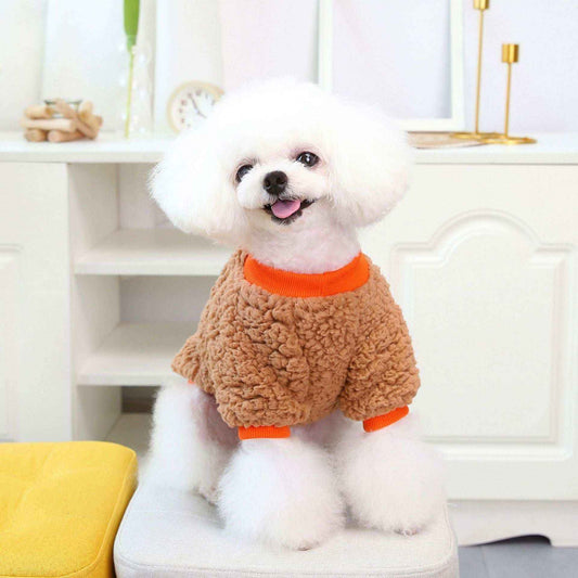 Felpa in Pile per Cani Tinta Unita - Colori Brillanti DADAGOU - Dog Moda