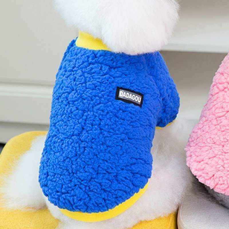 Felpa in Pile per Cani Tinta Unita - Colori Brillanti DADAGOU - Dog Moda