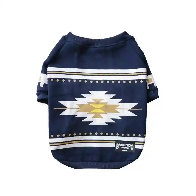 Felpa per Bulldog con Stampa Geometrica - Modello "Kos" - Dog Moda