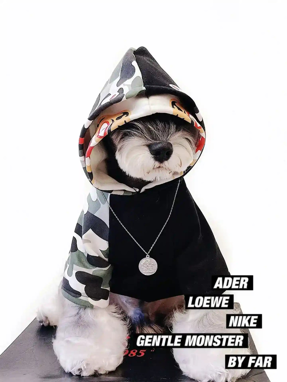 Felpa per cani con cappuccio e zampine "Street Art" - Dog Moda