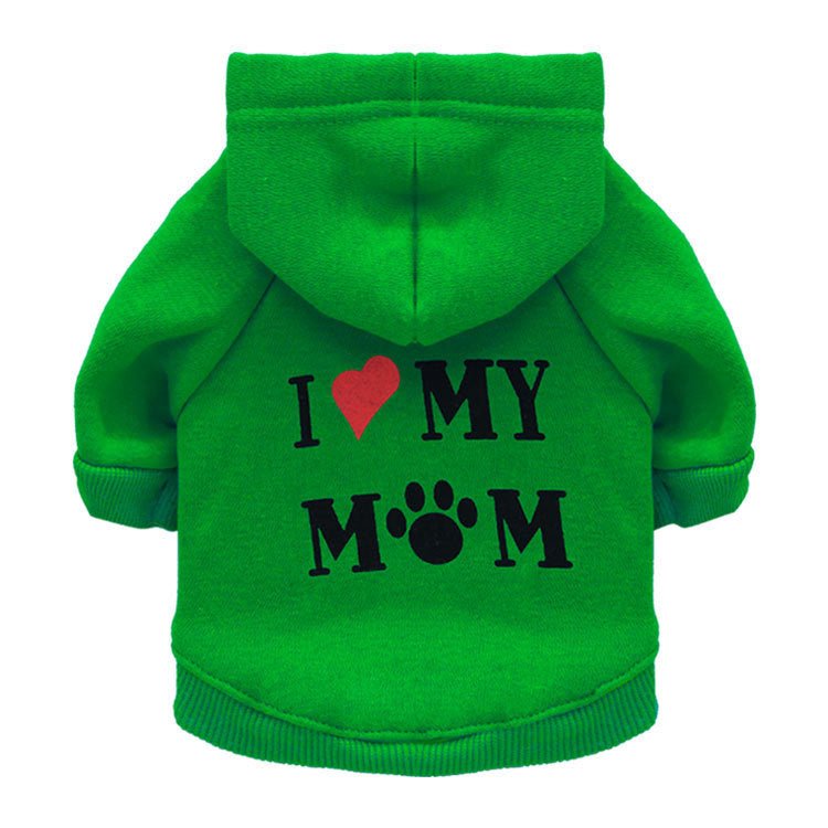 Felpa per Cani "I Love My MOM" – Perfetta per Barboncini e Chihuahua - Dog Moda