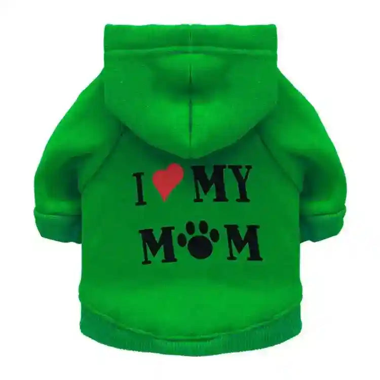 Felpa per Cani "I Love My MOM" – Perfetta per Barboncini e Chihuahua - Dog Moda