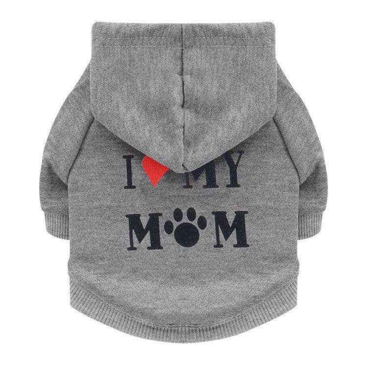 Felpa per Cani "I Love My MOM" – Perfetta per Barboncini e Chihuahua - Dog Moda