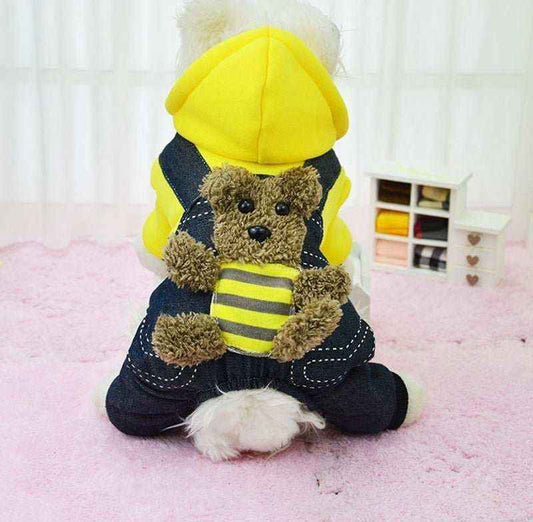 Felpina con Salopette "Teddy" per Cani - Dog Moda