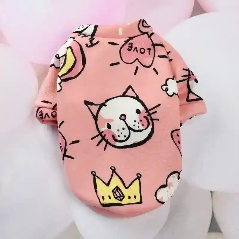 Felpina per Cani in Pile "Simba" – Fantasie Colorate con Mezze Maniche - Dog Moda