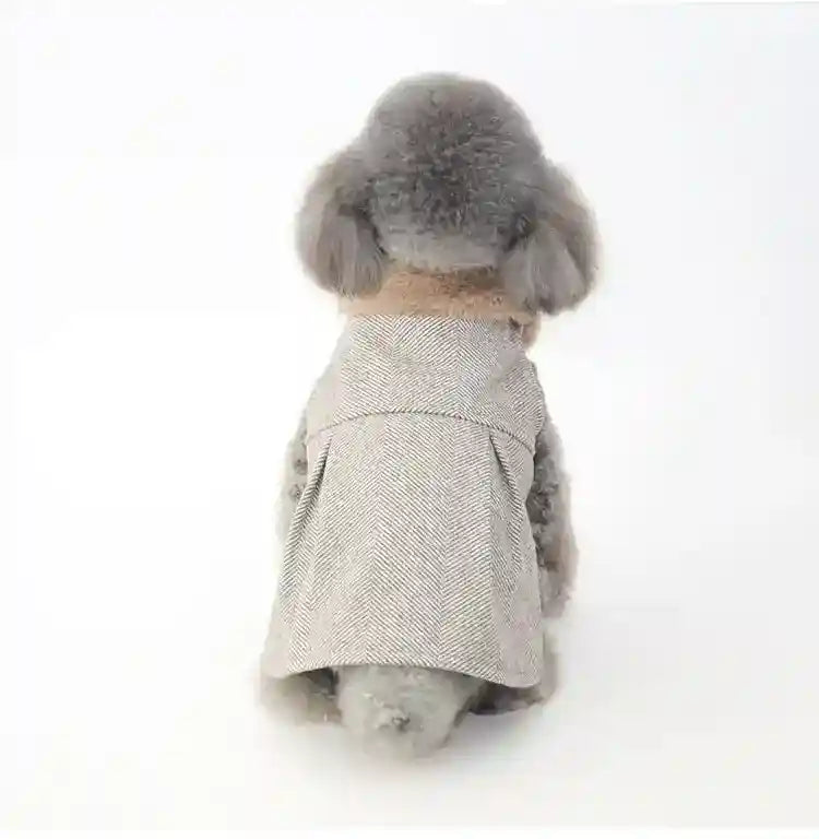 Cappottino Smanicato Vogue Pup - Righe e Pile Caldo by Dog Moda