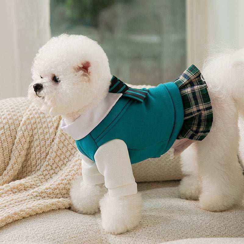 Maglia per cani con fiocco in pile "College" by Dog Moda