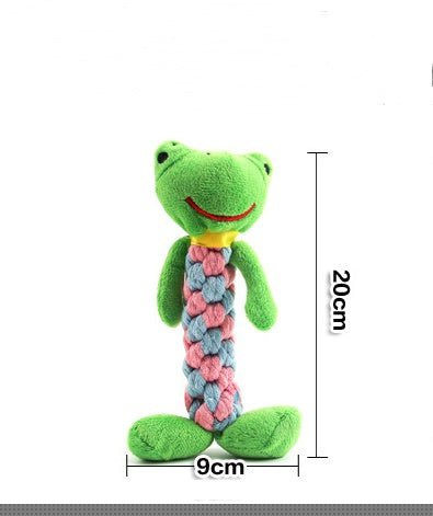 Gioco per Cani in Corda e Peluche con Sonaglio – Maiale, Orso, Panda e Altri - Dog Moda