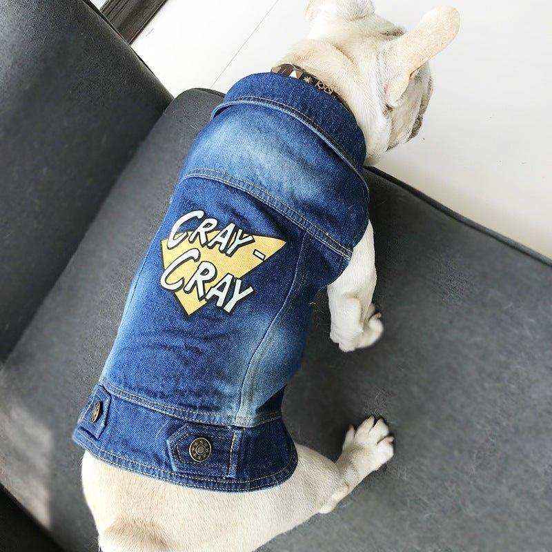 Giubbotto Jeans per Cani di Piccola Taglia Modello "Cray" - Dog Moda