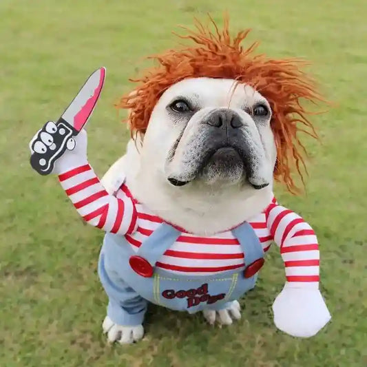 Halloween Paws - Vestitini Spaventosi per Cani con Tema Bambola Assassina o Cowboy - Dog Moda