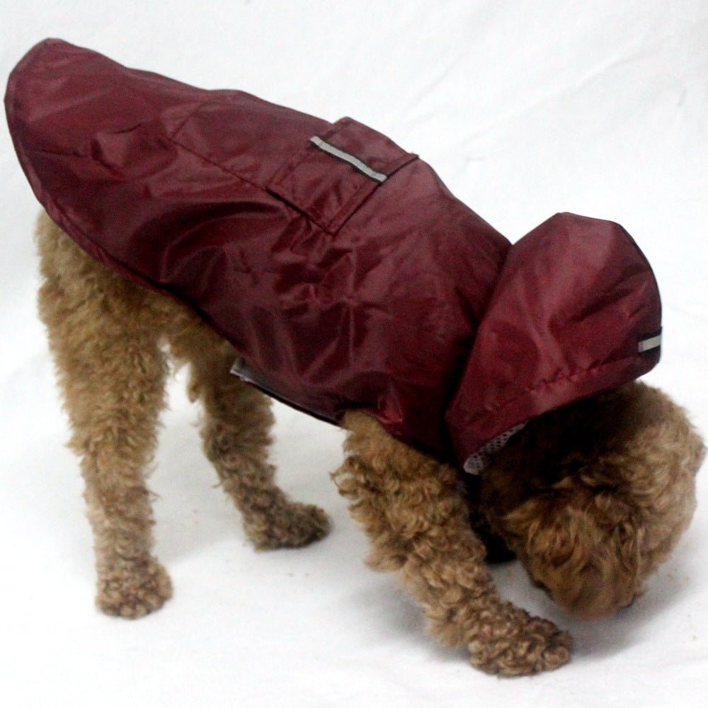 Impermeabile Leggero per Cani con Cappuccio e Tasca sul Dorso - Dog Moda