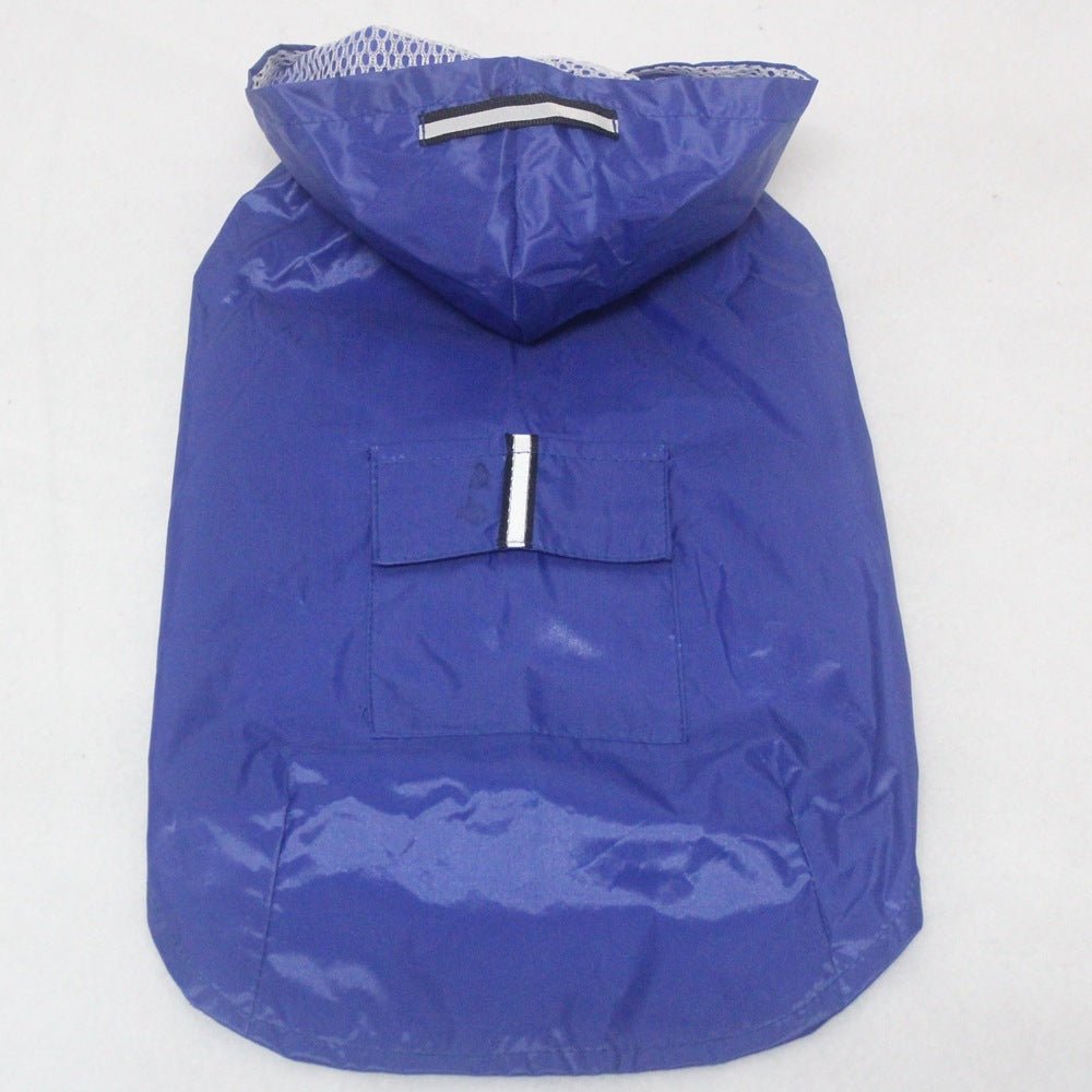Impermeabile Leggero per Cani con Cappuccio e Tasca sul Dorso - Dog Moda