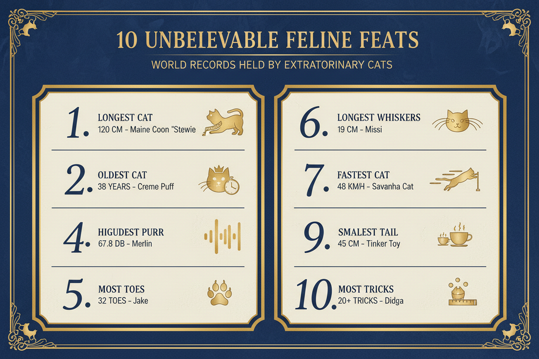 10 Record del Mondo Incredibili Detenuti da Gatti 🏆