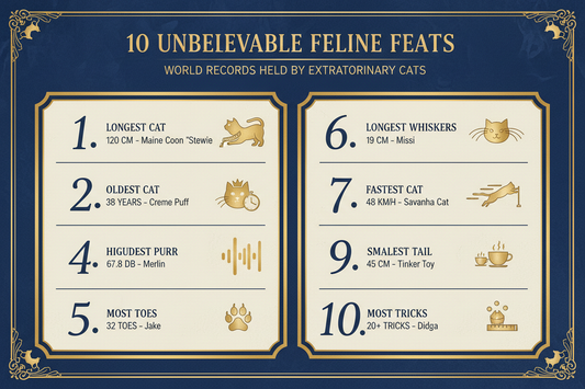 10 Record del Mondo Incredibili Detenuti da Gatti 🏆