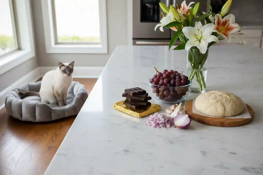 Alimenti Tossici per Gatti: Pericoli Nascosti in Cucina ☠️