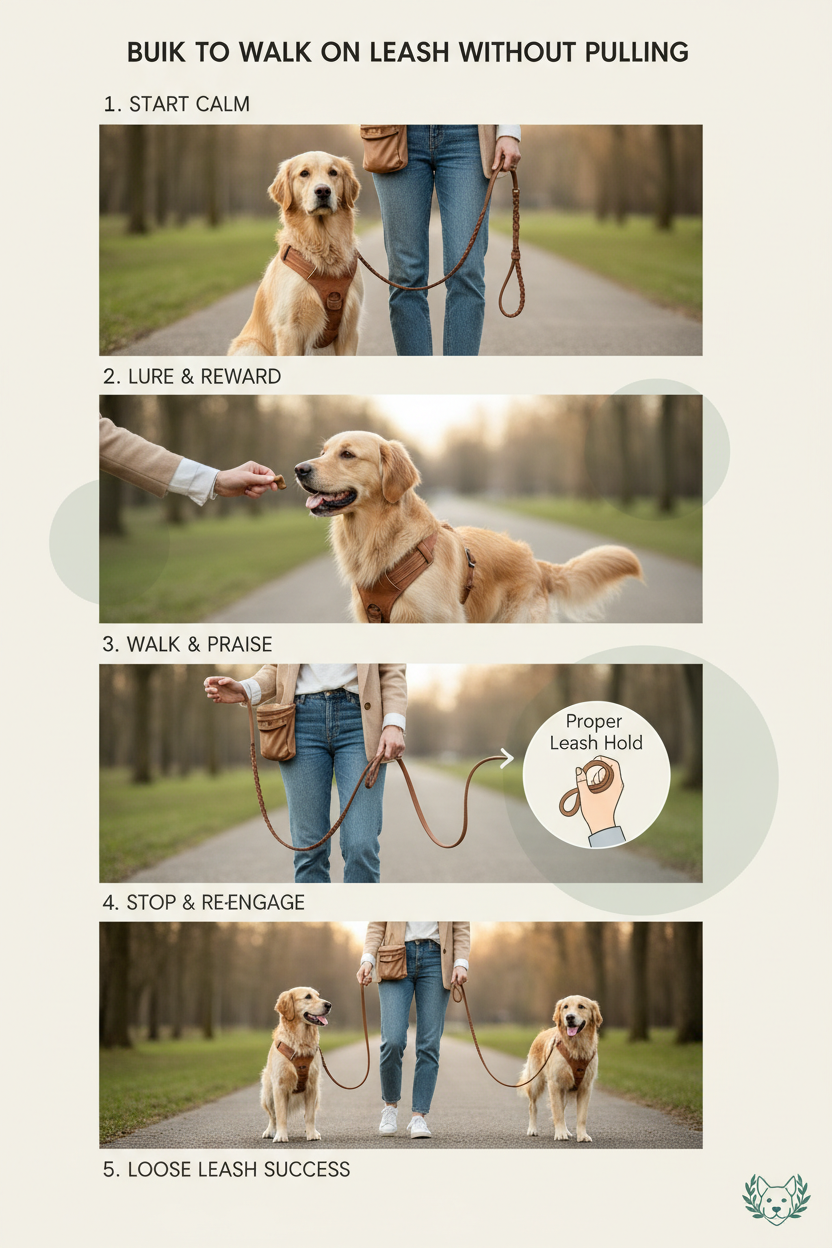 Come Insegnare al Cane a Stare al Guinzaglio Senza Tirare 🐕