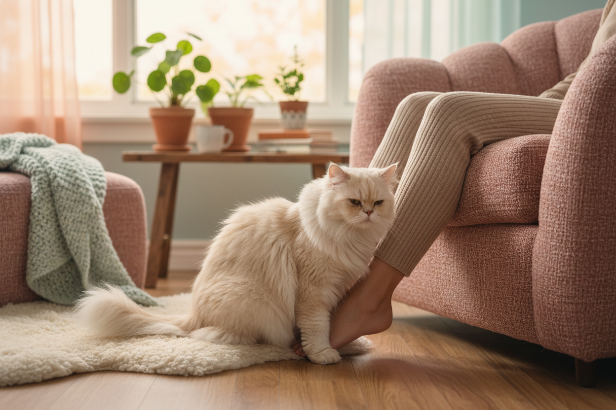 Perché il gatto si struscia contro le tue gambe? 🐾