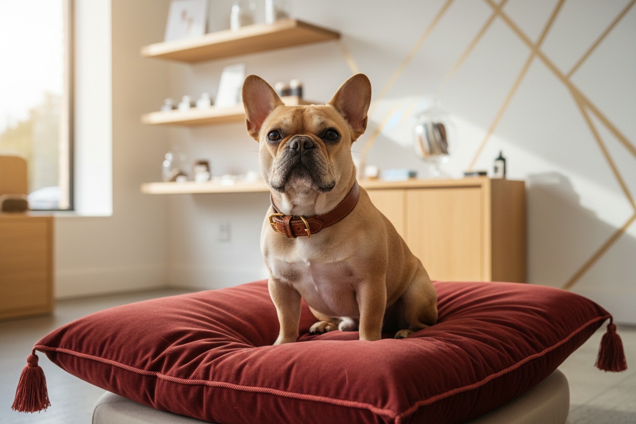 Designer Dog Bulldog cuscino