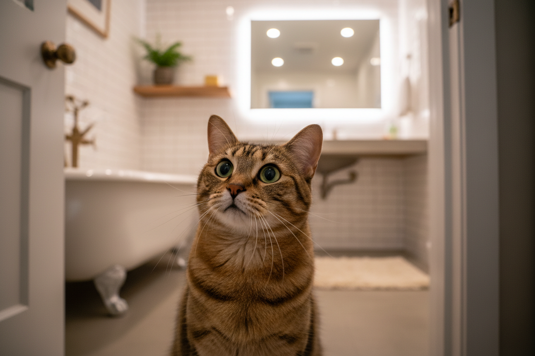 5 motivi per cui il tuo gatto ti segue in bagno